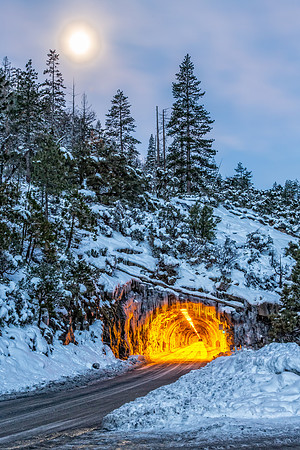 Moonset at the Wawona Tunnel