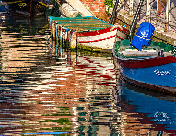 May - Colorful reflections in the Castello section of Venice